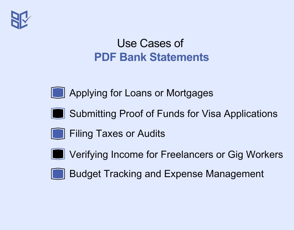 Use Cases of PDF Bank Statements